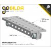 פרופיל אלומיניום L קטן goBILDA סדרה 1103 - אורך 152 מ"מ, 19 חורים - 2 יחידות