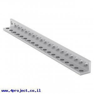 פרופיל אלומיניום L קטן goBILDA סדרה 1103 - אורך 152 מ"מ, 19 חורים - 2 יחידות
