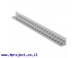 תמונה של מוצר פרופיל אלומיניום L קטן goBILDA סדרה 1103 - אורך 168 מ"מ, 21 חורים - 2 יחידות