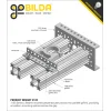 פרופיל אלומיניום L קטן goBILDA סדרה 1103 - אורך 184 מ"מ, 23 חורים - 2 יחידות