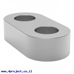 פס מחורר שטוח מאלומיניום goBILDA סדרה 1102 - אורך 16 מ"מ, 2 חורים - 2 יחידות