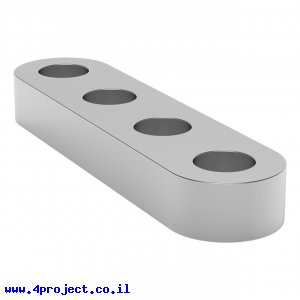 פס מחורר שטוח מאלומיניום goBILDA סדרה 1102 - אורך 32 מ"מ, 4 חורים - 2 יחידות