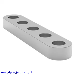 פס מחורר שטוח מאלומיניום goBILDA סדרה 1102 - אורך 40 מ"מ, 5 חורים - 2 יחידות