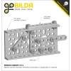 פס מחורר שטוח מאלומיניום goBILDA סדרה 1102 - אורך 48 מ"מ, 6 חורים - 2 יחידות