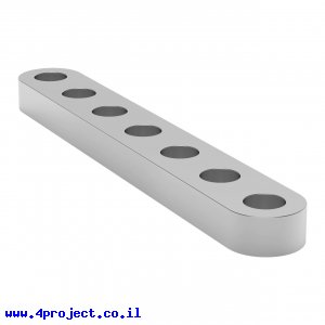 פס מחורר שטוח מאלומיניום goBILDA סדרה 1102 - אורך 56 מ"מ, 7 חורים - 2 יחידות