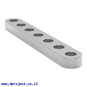 פס מחורר שטוח מאלומיניום goBILDA סדרה 1102 - אורך 56 מ"מ, 7 חורים - 2 יחידות