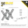 פס מחורר שטוח מאלומיניום goBILDA סדרה 1102 - אורך 64 מ"מ, 8 חורים - 2 יחידות