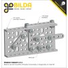 פס מחורר שטוח מאלומיניום goBILDA סדרה 1102 - אורך 120 מ"מ, 15 חורים - 2 יחידות