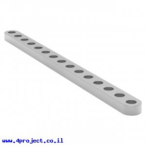 פס מחורר שטוח מאלומיניום goBILDA סדרה 1102 - אורך 120 מ"מ, 15 חורים - 2 יחידות