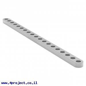 פס מחורר שטוח מאלומיניום goBILDA סדרה 1102 - אורך 152 מ"מ, 19 חורים - 2 יחידות
