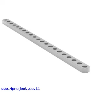 פס מחורר שטוח מאלומיניום goBILDA סדרה 1102 - אורך 168 מ"מ, 21 חורים - 2 יחידות