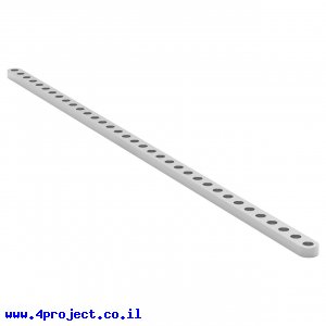 פס מחורר שטוח מאלומיניום goBILDA סדרה 1102 - אורך 280 מ"מ, 35 חורים - 2 יחידות