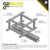 פס מחורר מרובע מאלומיניום goBILDA סדרה 1106 - אורך 16 מ"מ, 2 חורים