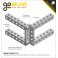 פס מחורר מרובע מאלומיניום goBILDA סדרה 1106 - אורך 16 מ"מ, 2 חורים