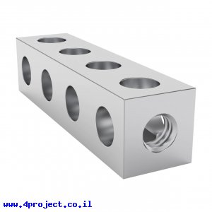 פס מחורר מרובע מאלומיניום goBILDA סדרה 1106 - אורך 32 מ"מ, 4 חורים