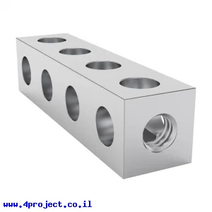 פס מחורר מרובע מאלומיניום goBILDA סדרה 1106 - אורך 32 מ"מ, 4 חורים