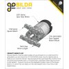 פס מחורר מרובע מאלומיניום goBILDA סדרה 1106 - אורך 40 מ"מ, 5 חורים