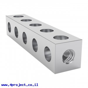 פס מחורר מרובע מאלומיניום goBILDA סדרה 1106 - אורך 40 מ"מ, 5 חורים