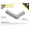 פס מחורר מרובע מאלומיניום goBILDA סדרה 1106 - אורך 72 מ"מ, 9 חורים
