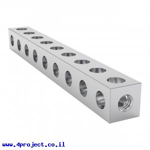 פס מחורר מרובע מאלומיניום goBILDA סדרה 1106 - אורך 72 מ"מ, 9 חורים
