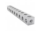 תמונה של מוצר פס מחורר מרובע מאלומיניום goBILDA סדרה 1106 - אורך 72 מ"מ, 9 חורים