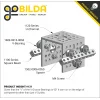 פס מחורר מרובע מאלומיניום goBILDA סדרה 1106 - אורך 88 מ"מ, 11 חורים