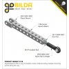 פס מחורר מרובע מאלומיניום goBILDA סדרה 1106 - אורך 88 מ"מ, 11 חורים