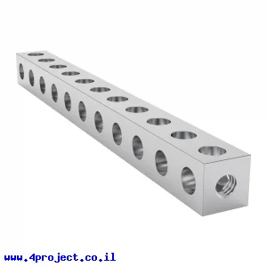 פס מחורר מרובע מאלומיניום goBILDA סדרה 1106 - אורך 88 מ"מ, 11 חורים