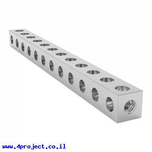 פס מחורר מרובע מאלומיניום goBILDA סדרה 1106 - אורך 96 מ"מ, 12 חורים