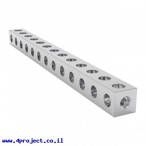 פס מחורר מרובע מאלומיניום goBILDA סדרה 1106 - אורך 104 מ"מ, 13 חורים