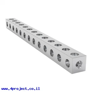פס מחורר מרובע מאלומיניום goBILDA סדרה 1106 - אורך 104 מ"מ, 13 חורים