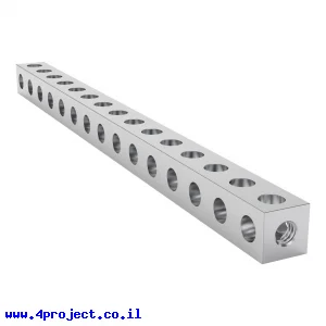 פס מחורר מרובע מאלומיניום goBILDA סדרה 1106 - אורך 120 מ"מ, 15 חורים