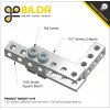 פס מחורר מרובע מאלומיניום goBILDA סדרה 1106 - אורך 136 מ"מ, 17 חורים