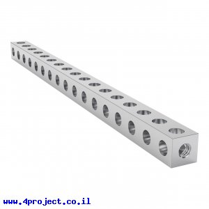 פס מחורר מרובע מאלומיניום goBILDA סדרה 1106 - אורך 136 מ"מ, 17 חורים