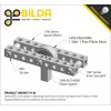 פס מחורר מרובע מאלומיניום goBILDA סדרה 1106 - אורך 152 מ"מ, 19 חורים
