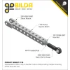 פס מחורר מרובע מאלומיניום goBILDA סדרה 1106 - אורך 152 מ"מ, 19 חורים