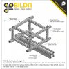פס מחורר מרובע מאלומיניום goBILDA סדרה 1106 - אורך 168 מ"מ, 21 חורים
