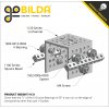 פס מחורר מרובע מאלומיניום goBILDA סדרה 1106 - אורך 168 מ"מ, 21 חורים