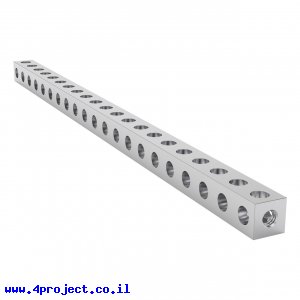 פס מחורר מרובע מאלומיניום goBILDA סדרה 1106 - אורך 168 מ"מ, 21 חורים