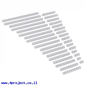 פס מחורר מרובע מאלומיניום goBILDA סדרה 1106 - ערכה של 17 גדלים