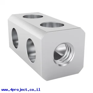 פס מחורר מעוגל מאלומיניום goBILDA סדרה 1119 - אורך 16 מ"מ, 2 חורים