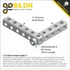 פס מחורר מעוגל מאלומיניום goBILDA סדרה 1119 - אורך 24 מ"מ, 3 חורים