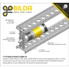 פס מחורר מעוגל מאלומיניום goBILDA סדרה 1119 - אורך 32 מ"מ, 4 חורים