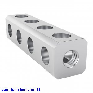 פס מחורר מעוגל מאלומיניום goBILDA סדרה 1119 - אורך 32 מ"מ, 4 חורים