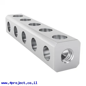 פס מחורר מעוגל מאלומיניום goBILDA סדרה 1119 - אורך 40 מ"מ, 5 חורים