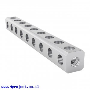 פס מחורר מעוגל מאלומיניום goBILDA סדרה 1119 - אורך 72 מ"מ, 9 חורים