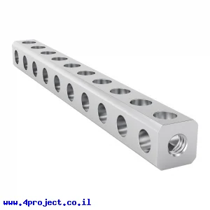 פס מחורר מעוגל מאלומיניום goBILDA סדרה 1119 - אורך 80 מ"מ, 10 חורים