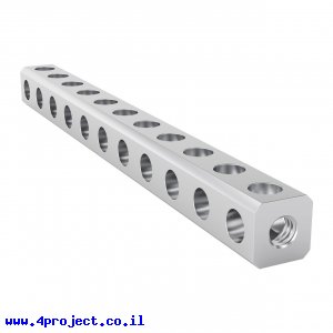 פס מחורר מעוגל מאלומיניום goBILDA סדרה 1119 - אורך 88 מ"מ, 11 חורים