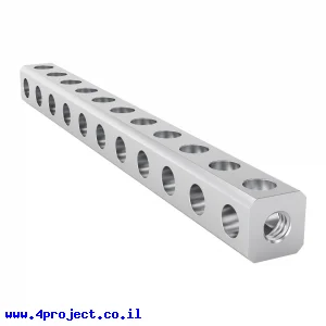 פס מחורר מעוגל מאלומיניום goBILDA סדרה 1119 - אורך 88 מ"מ, 11 חורים