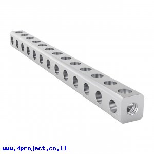 פס מחורר מעוגל מאלומיניום goBILDA סדרה 1119 - אורך 104 מ"מ, 13 חורים